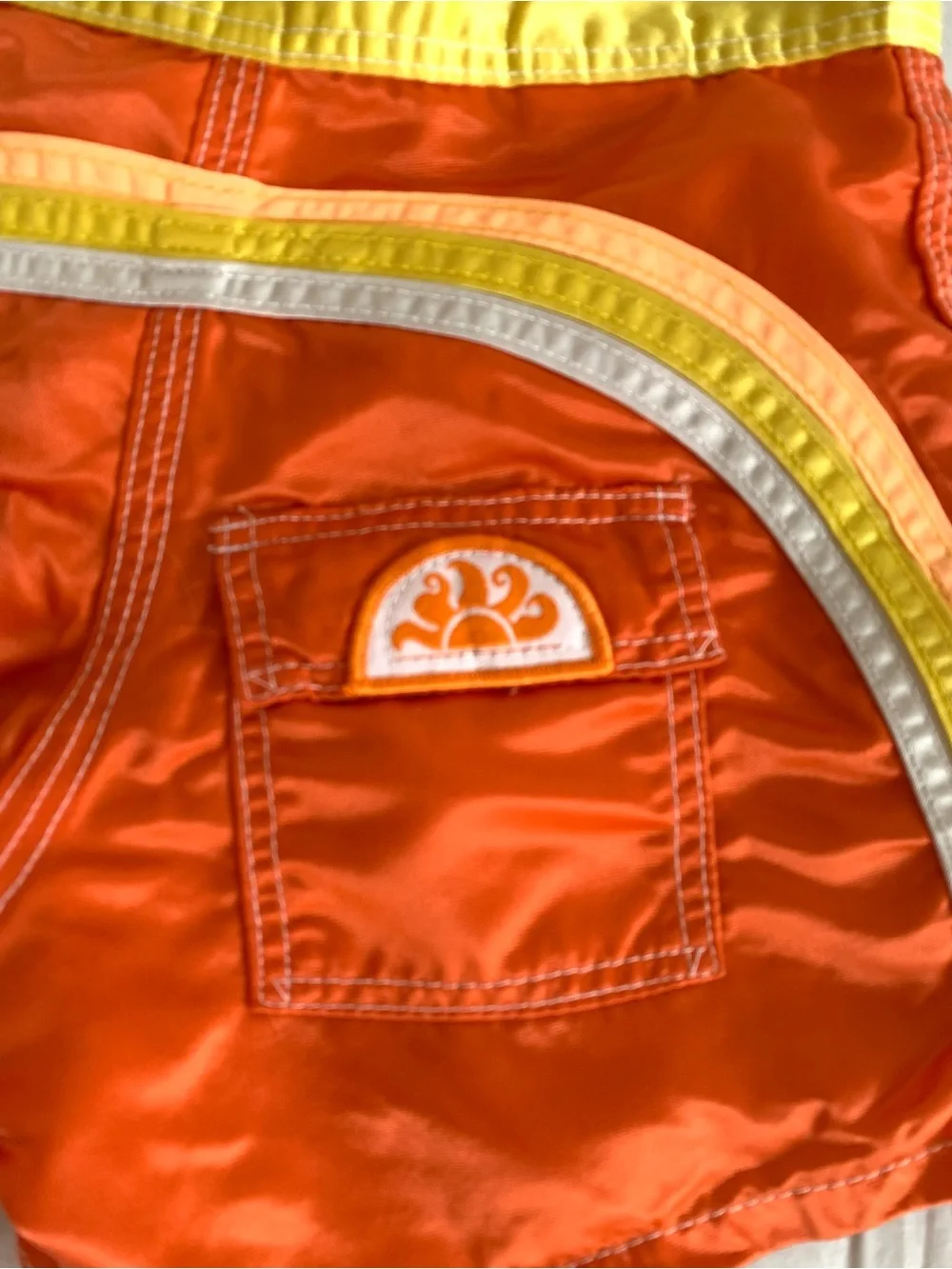 Vintage 70s/80s Kids Sundek Rainbow Board shorts 6/7T